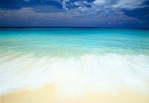 Sea Sand & Sky in stormy weather, Petite Anse beach, Mahe Island, Seychelles, Indian Ocean