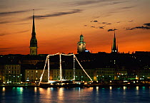 Gamla Stad (Old Town) at sunset, Stockholm, Sweden, Scandinavia, Europe