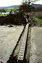 Toad tunnel construction, Wiston, West Sussex, UK