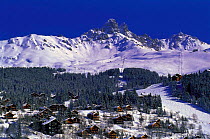 N-22002 Meribel village and ski resort in the Alps, France.