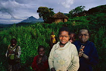 African children living close to Virunga NP, Dem Rep of Congo