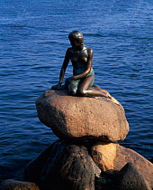 The Little Mermaid statue, the icon of Copenhagen, Denmark