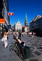Central shopping street Copenhagen, Denmark