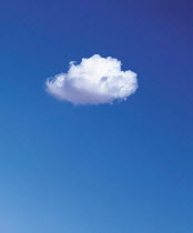 Y-0001 Solitary cloud in blue sky