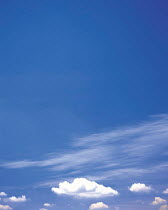 Y-2502 Cumulus and Cirrus clouds in blue sky