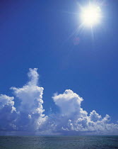 Y-2804 Cumulonimbus clouds over Pacific Sea, Hawaii, USA