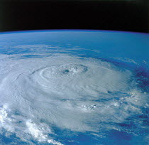Y-11806 View from Space of eye of Hurricane above Earth