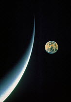 Y-11404 View of Planet Earth above Moon