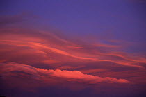Y-7803 Abstract clouds in sky at sunset