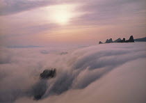 Y-9505 Clouds pouring over summit of Soraksan, Korea