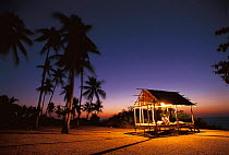 Rest house for fishermen on beach, Pamilacan Is, Philippines