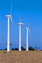 Wind turbines at wind-farm, Winterton-on-Sea, Norfolk, England