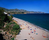 Beach in Malaga area, Nerja, Costa del Sol, Spain
