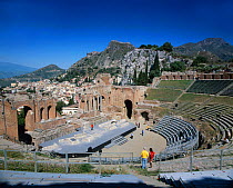 Teatro Greco (Greek Amphitheatre} Taormina, Sicily, Italy
