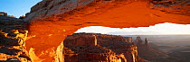 Panoramic of Island in the Sky district / Mesa Arch, Canyonlands NP, Utah, USA