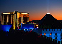 Luzor Hotel and Casinos on 'The Strip', Las Vegas, Nevada, USA