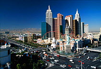 New York New York Hotel and Casinos on 'The Strip', Las Vegas, Nevada, USA
