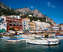 Marina Grande on Capri Island, Amalfi Coast, Gulf of Naples, Italy