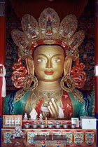 Statue of Tara (Goddess of Wealth) Tikse Gompa buddhist monastery, Ladakh, North West India