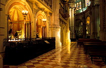 Interior of Malaga cathedral, Andalucia, Spain