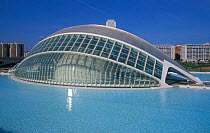 Modern architecture of Ciudad Artes y Ciencias (City of Arts and Sciences) Valencia, Spain