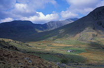 View of Carneddan Range from Cwm Eigiau, Snowdonia NP, Gwynedd, Wales, UK