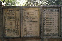 Monument to hunting birds record, Keoladeo Ghana NP, Bharatpur, Rajasthan, India