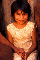 Machiguenga indian girl, Timpia community, Lower Urubamba river, Amazonia, Peru