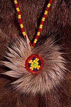 Koryak beadwork + fur pendant, Kamchatka peninsula, Russia