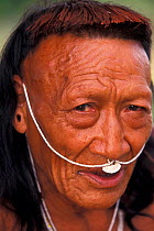 Yaminahua indian portrait, Boca Mishagua river, Amazonia, Peru. First contacted in 1988