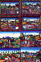 Traditional paintings for sale, Otovalo, Ecuador