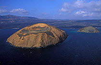 Aerial view of Ile du Diable and Bay of Ghoubbet, Djibouti, East Africa