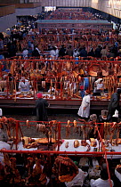 Meat market scene, Almaty, Kazakhstan, 1997