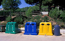 Recycling bins, Spain