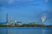 Industrial site beside Lake Baikal, Siberia, Russia