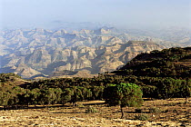 Simien mountains National Park, south view towards lowlands, Ethiopia