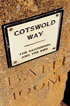 Cotswold Way sign at Chipping Campden, Gloucestershire, UK. 2003