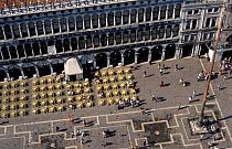 Aerial view of St Mark's square, Venice, Italy