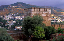 Rampart walls of The Alhambra, Granada, Spain