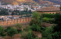 Esplanade and rampart walls of The Alhambra, Granada, Spain
