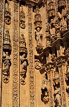 Stone carvings of saints, St Stephen's monastery (Convento de san Estaban) Salamanca, Spain