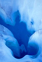 Blue ice formations, Fox glacier, South Is, New Zealand