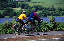 Cyclists on path in Londonderry, Northern Ireland