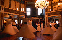 Whirling dervishes in Istanbul, Turkey.