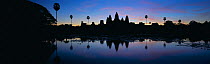 Angkor Wat world heritage site, reflected at sunrise, Cambodia