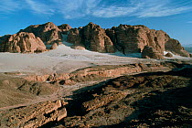 Mountains and valley forming Jebel Umm-Shummar, Western Sinai, Egypt.