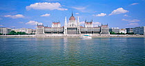 Parliament Building and River Danube, Budapest, Hungary