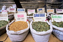 Medicinal plants for sale at market, Granada, Spain