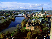 River Severn flooding at Worcester, England, November 200