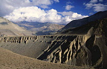 Mountains & gorge of Jhong Khola, tributary of Kali Gandanki river, Mustang, Nepal November 2004